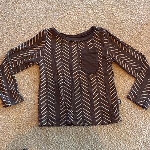 Kyte baby espresso herringbone tee